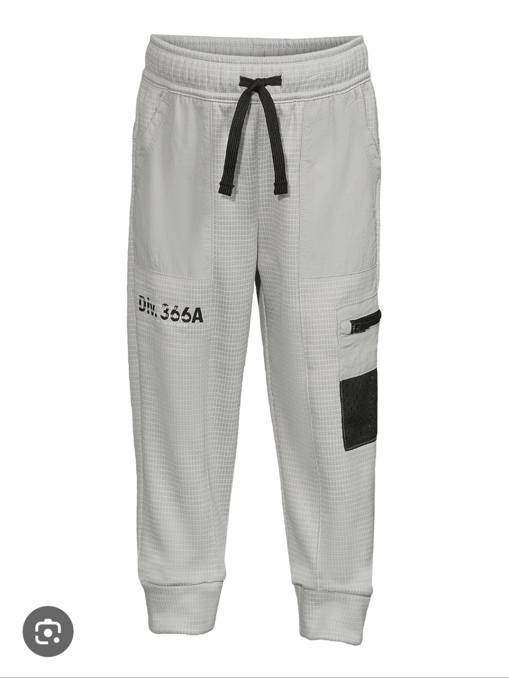 Athletic Works Light Gray Jogger Pants with Black Pocket Detail